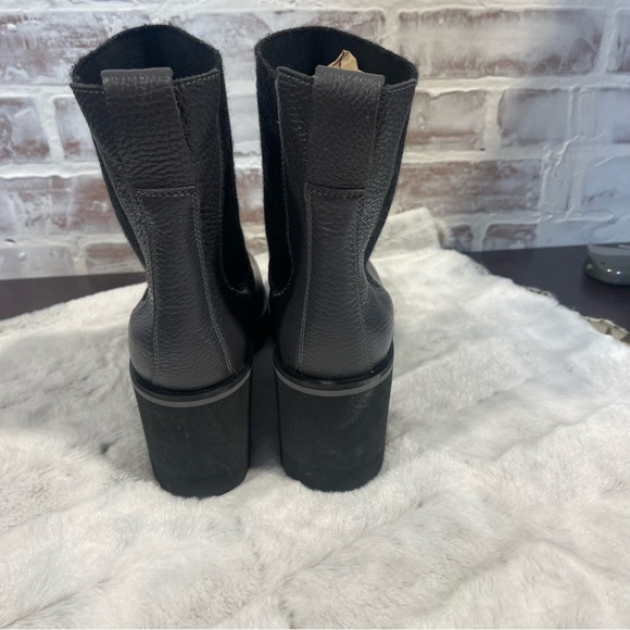 M Gemi leather wedge bootie womens size 10 - Picture 2 of 9